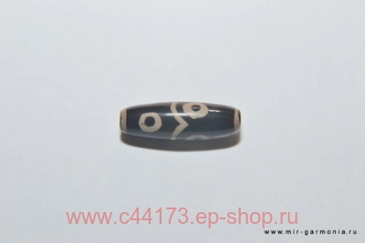 бусина дзи 6 глаз , маленькая 2 см