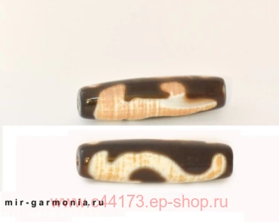Бусина дзи Гуань инь Скипетр Жуи (руи) агат 4см