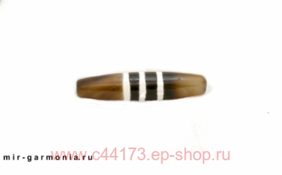 Бусина дзи Полосатая агат 6 см