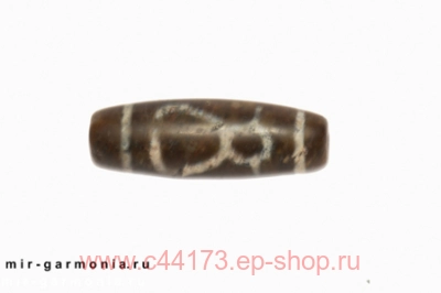 Бусина Дзи Кубера агат 4 см