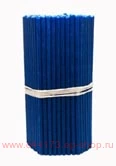 Свечи восковые синие 1кг (200 штук) № 80 (L=185mm/ d=6,1mm)
