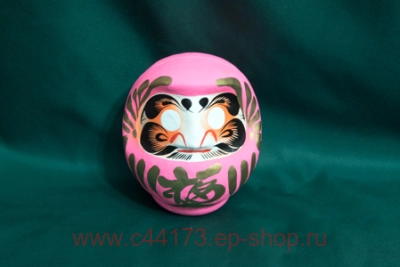 Дарума розовый стандарт 9x12 см Япония