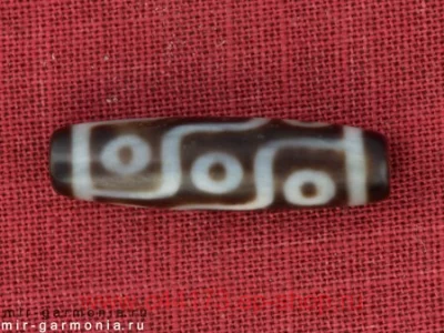 Бусина дзи 9 глаз агат 4 см старая