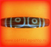 Бусина Дзи 3 глаза 6 см