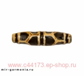 Бусина дзи Черепаший панцирь долголетия агат 5,5 см рифленая