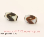 Бусина дзи Тигриный клык агат 1,2см