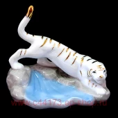 Подставка из фарфора "Тигр", 11х9 см.