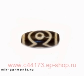 Бусина дзи 3 глаза агат 2 см