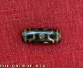 Бусина дзи 7 глаз с киноварью агатовая яшма 4 см