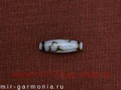 Бусина дзи Лотос белый агат 4 см
