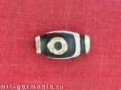 Бусина дзи 1 глаз императорская агат слоновая кость 3см