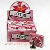 Благовоние конусы Хем «ЛОТОС» (Hem Lotus incense cones).