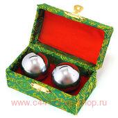 Набор шаров массажных серебр.металл 47 мм